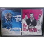 A 1973 UK Quad James Bond double bill film poster for Diamonds are Forever, 1971, twinned with