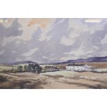E. Charles Simpson, cottages at Greenhow, watercolour, signed, 37 x 27cm