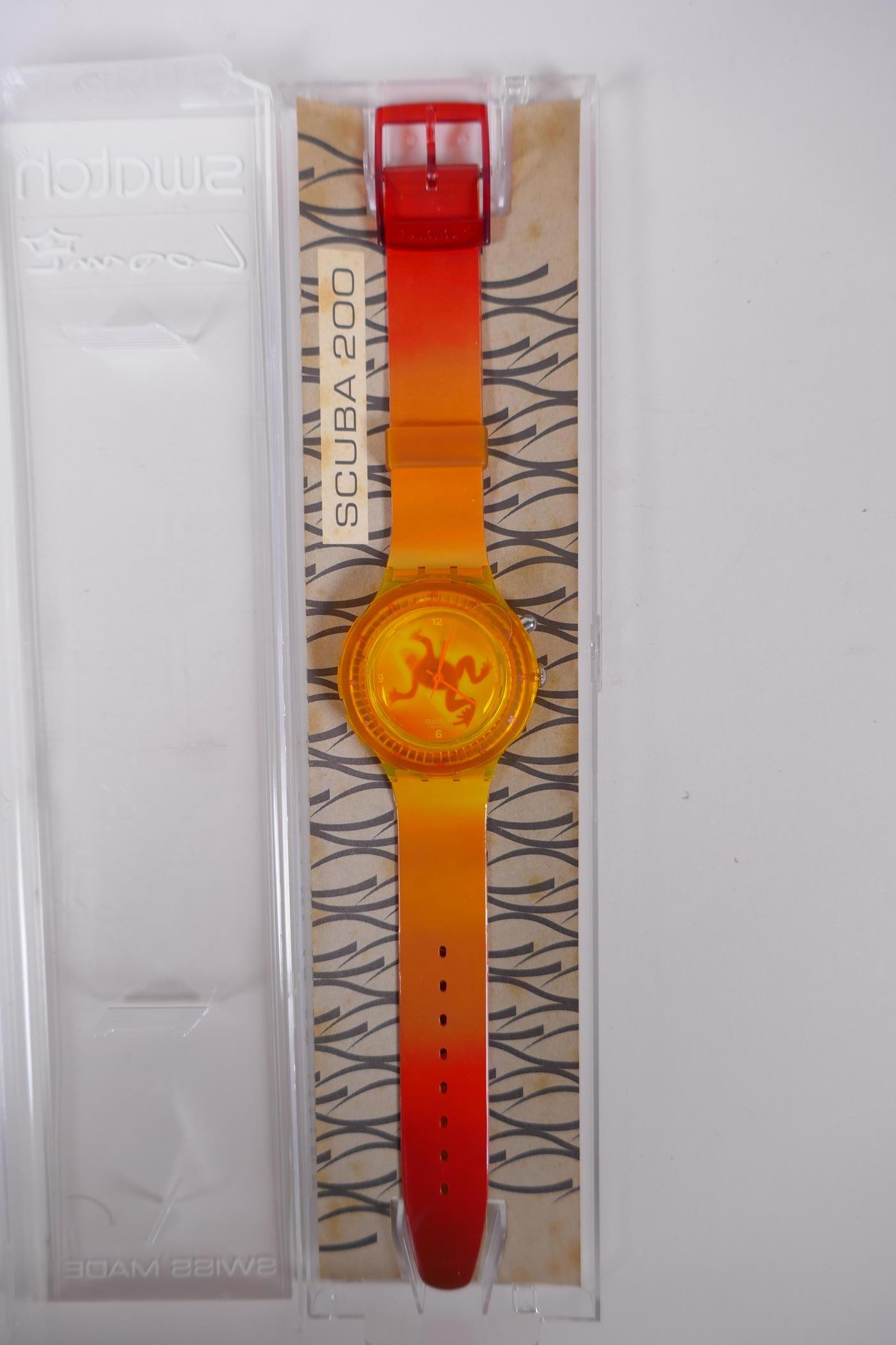 A collection of Retro Swatch watches including Color the Sky 2004, Luminosa 1997 (Scuba Loomi), - Image 4 of 13