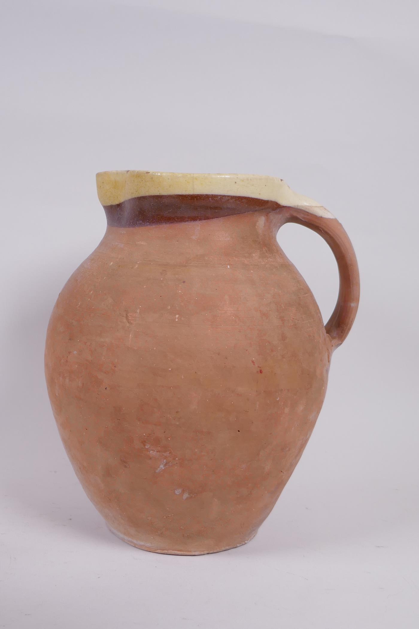 A mid century Denby Glyn College earthenware jug, two Silchester treacle glazed terracotta vases, - Image 9 of 9