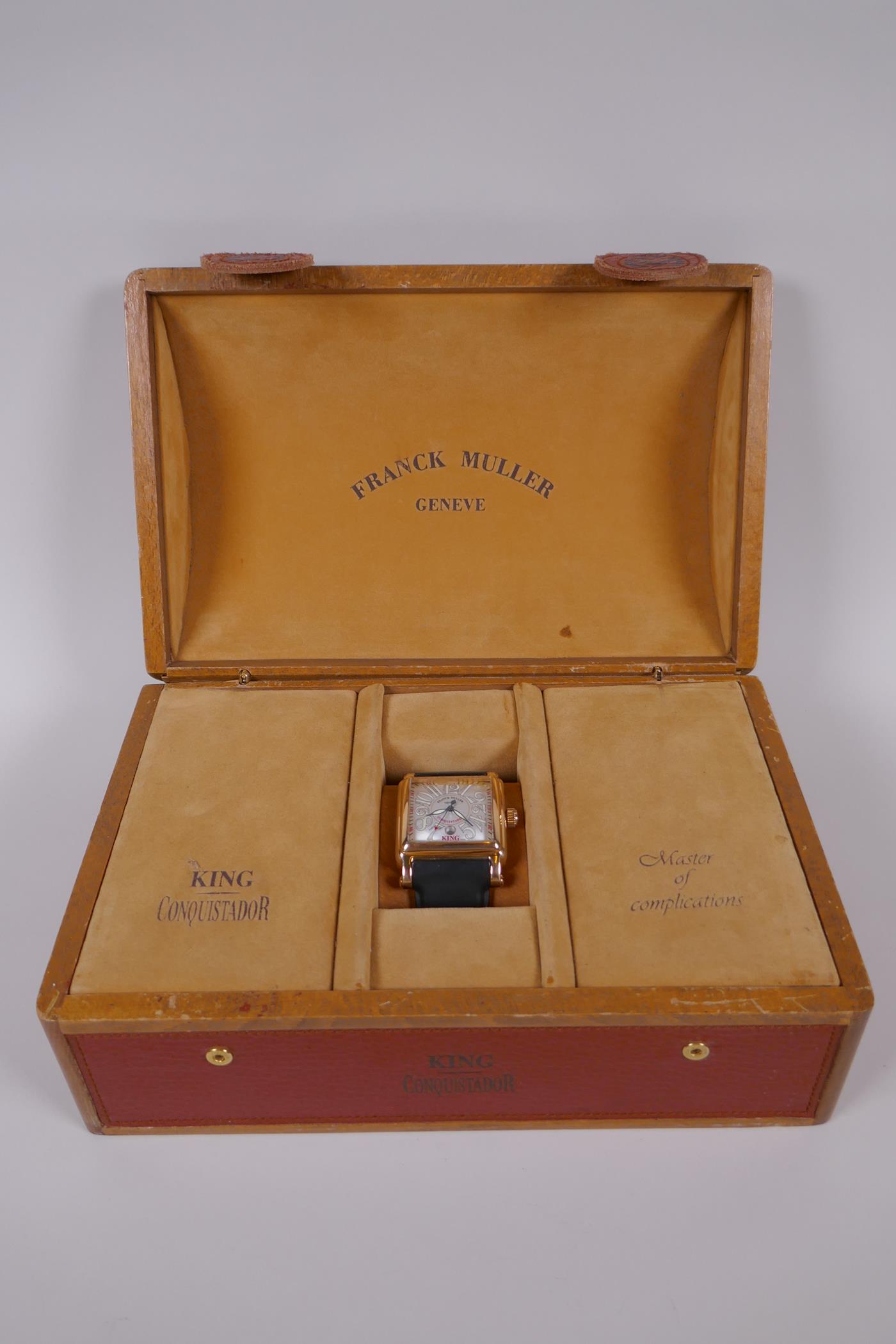 A gentleman's 18ct gold cased Franck Muller 'King Conquistador' Cortez 10,000 KSC wrist watch with - Image 8 of 12