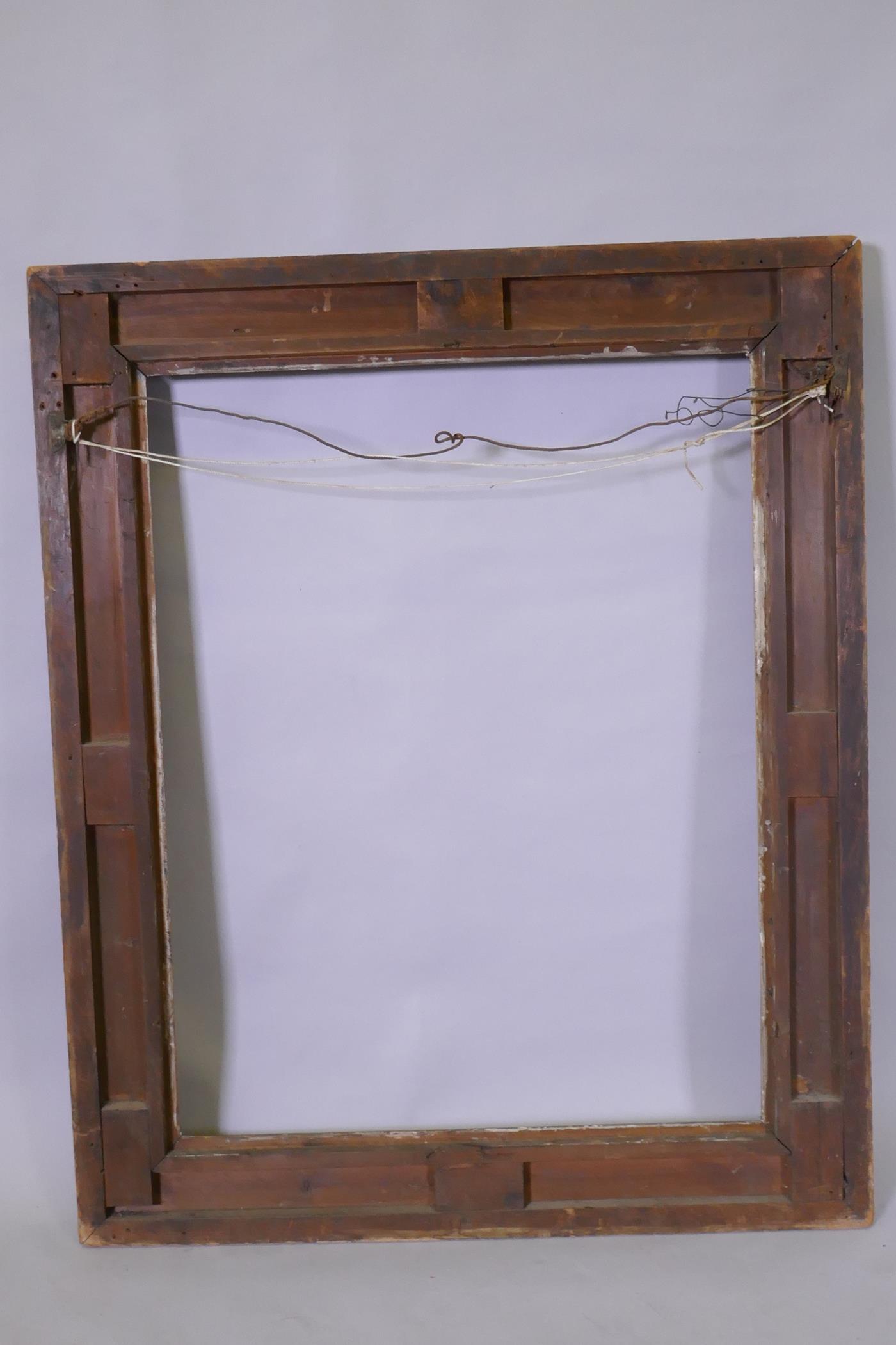 A C19th giltwood and composition picture frame, AF, rebate 71 x 92cm, originally with previous lot - Image 4 of 4