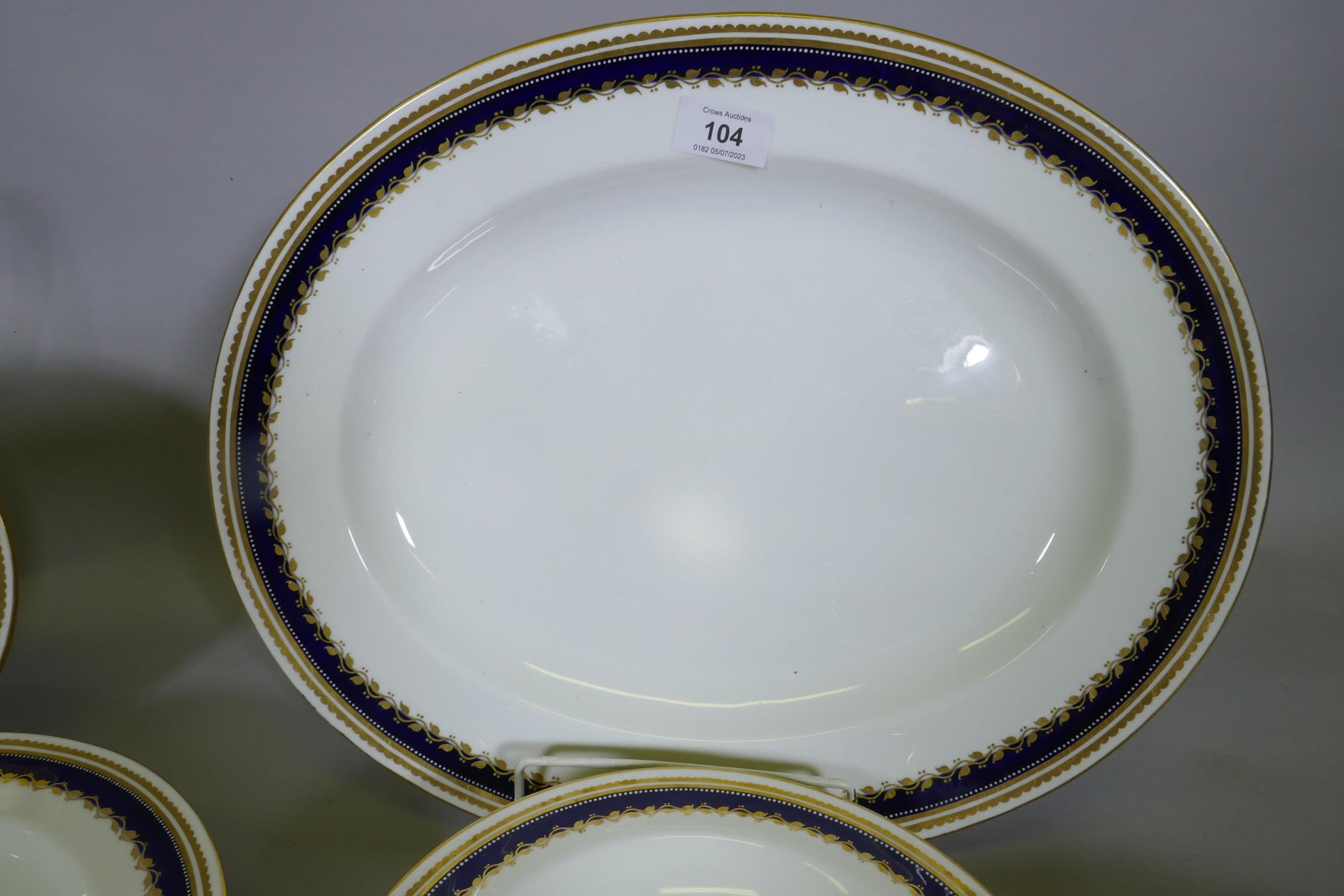 A Royal Crown Derby part dinner service, and Johnson Bros 'Pareek' plates and side plates - Image 5 of 5