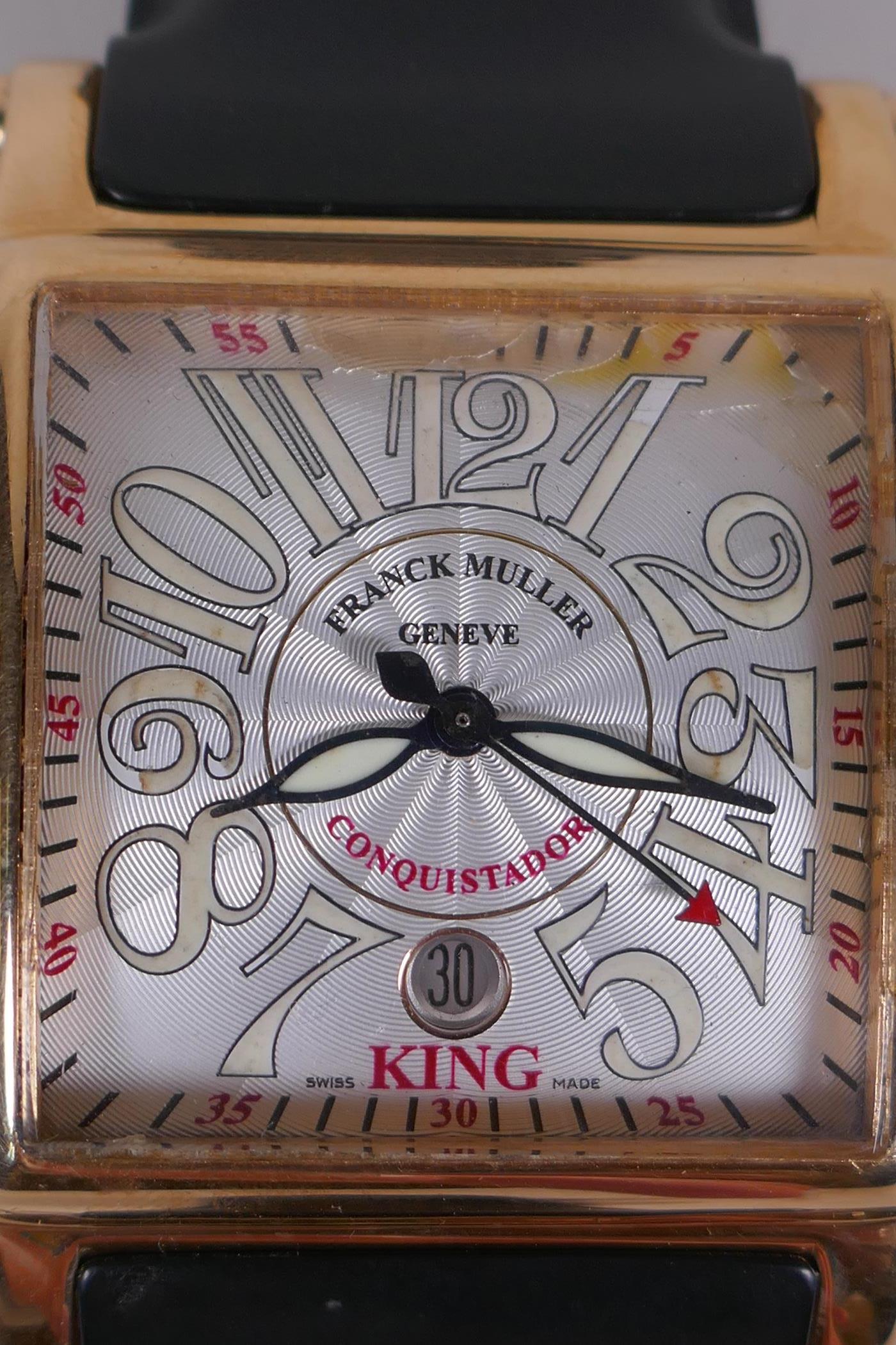A gentleman's 18ct gold cased Franck Muller 'King Conquistador' Cortez 10,000 KSC wrist watch with - Image 2 of 12