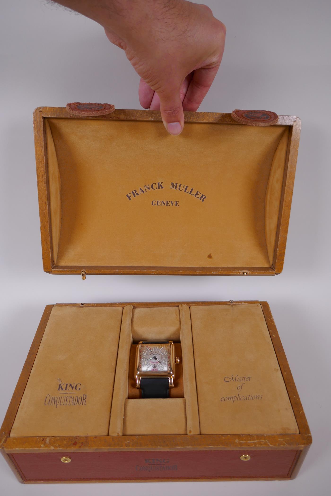 A gentleman's 18ct gold cased Franck Muller 'King Conquistador' Cortez 10,000 KSC wrist watch with - Image 11 of 12