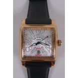 A gentleman's 18ct gold cased Franck Muller 'King Conquistador' Cortez 10,000 KSC wrist watch with