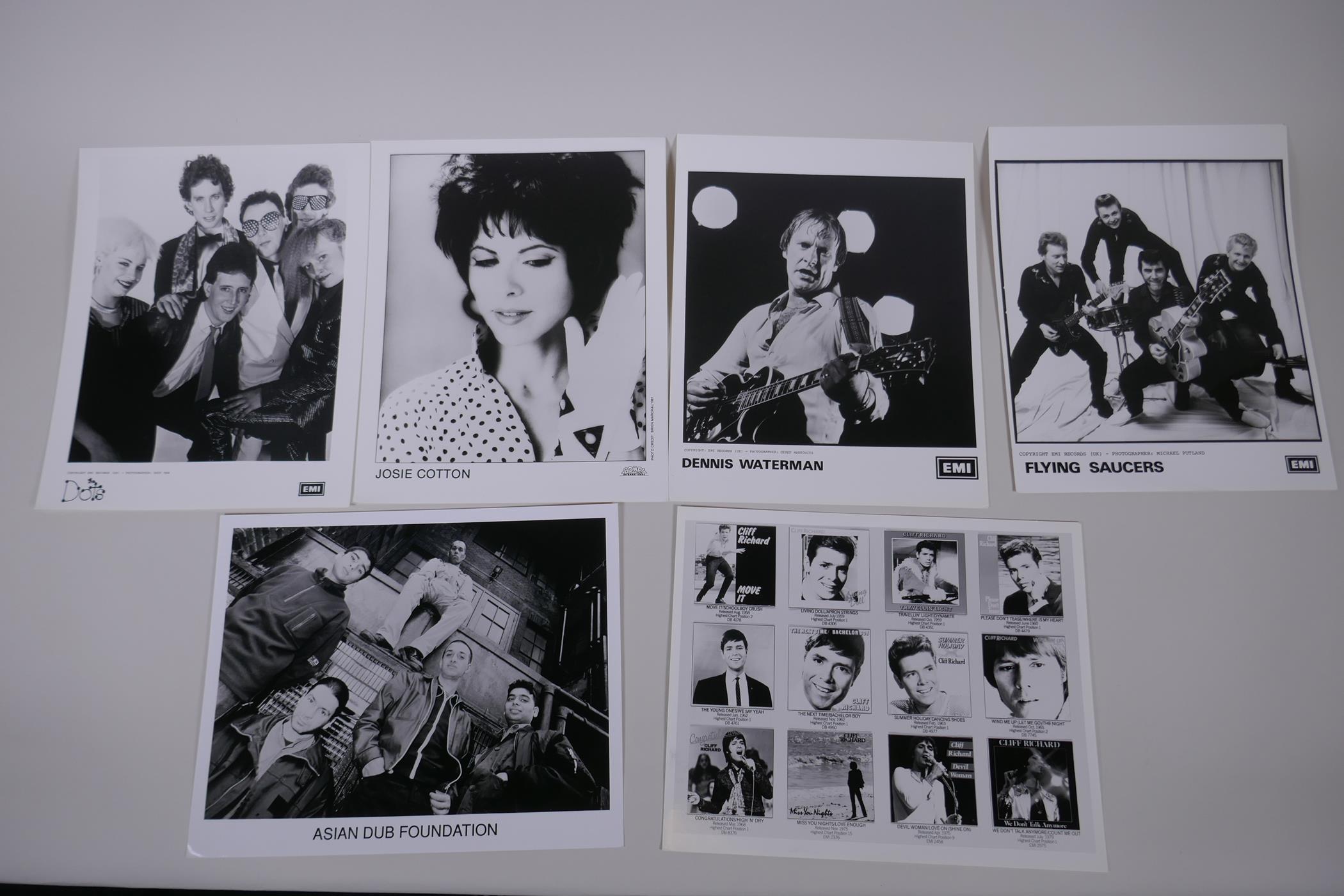 A quantity of black and white press and promotional photographs of musicians including Dolly Parton, - Image 7 of 7