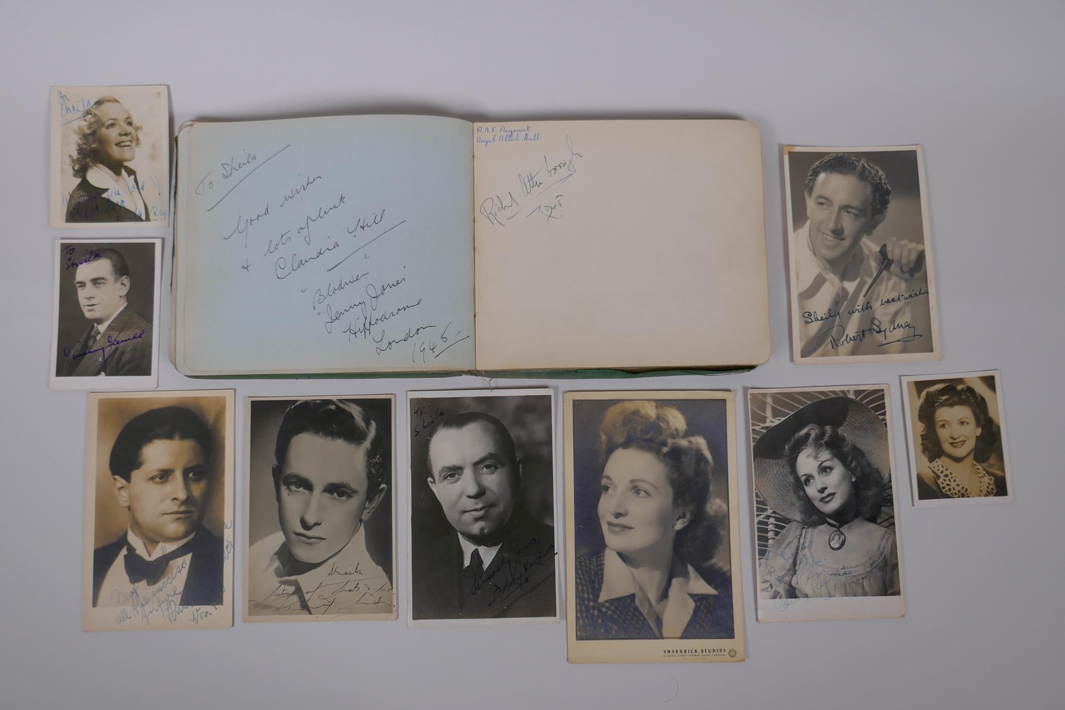 A 1940s/50s autograph album relating to the Jenny Jones West End musical, with autographs and signed