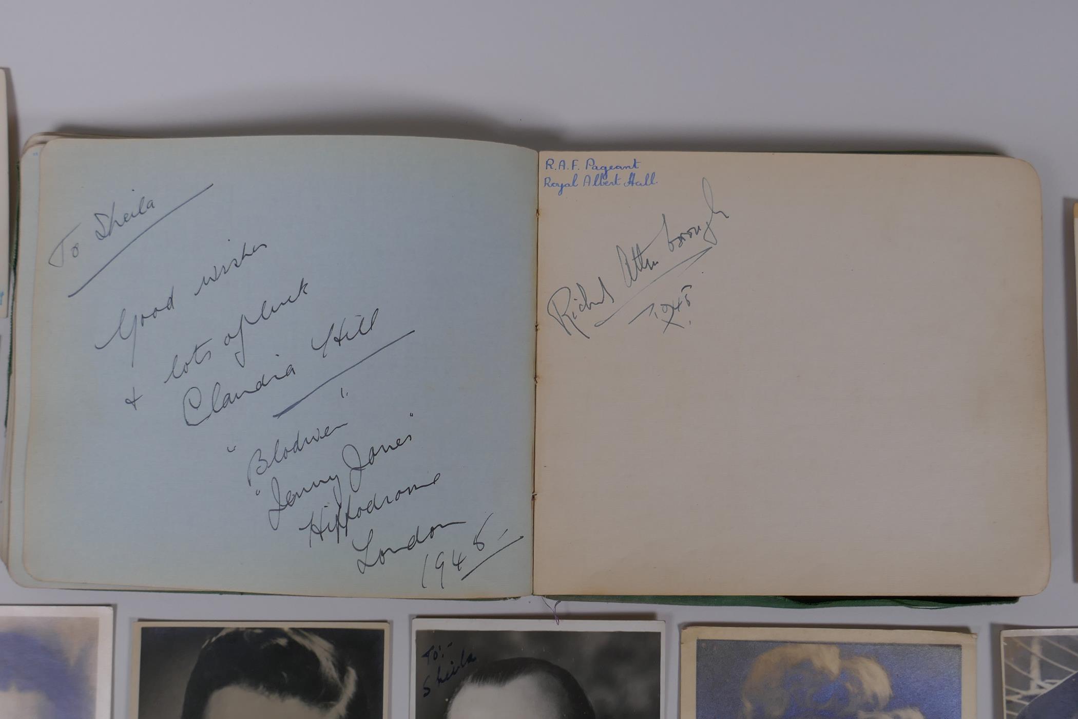 A 1940s/50s autograph album relating to the Jenny Jones West End musical, with autographs and signed - Image 6 of 9