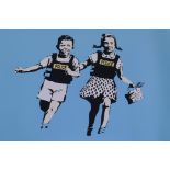 After Banksy, Jack & Jill (Police Kids), limited edition copy screen print, No 307/500, by the