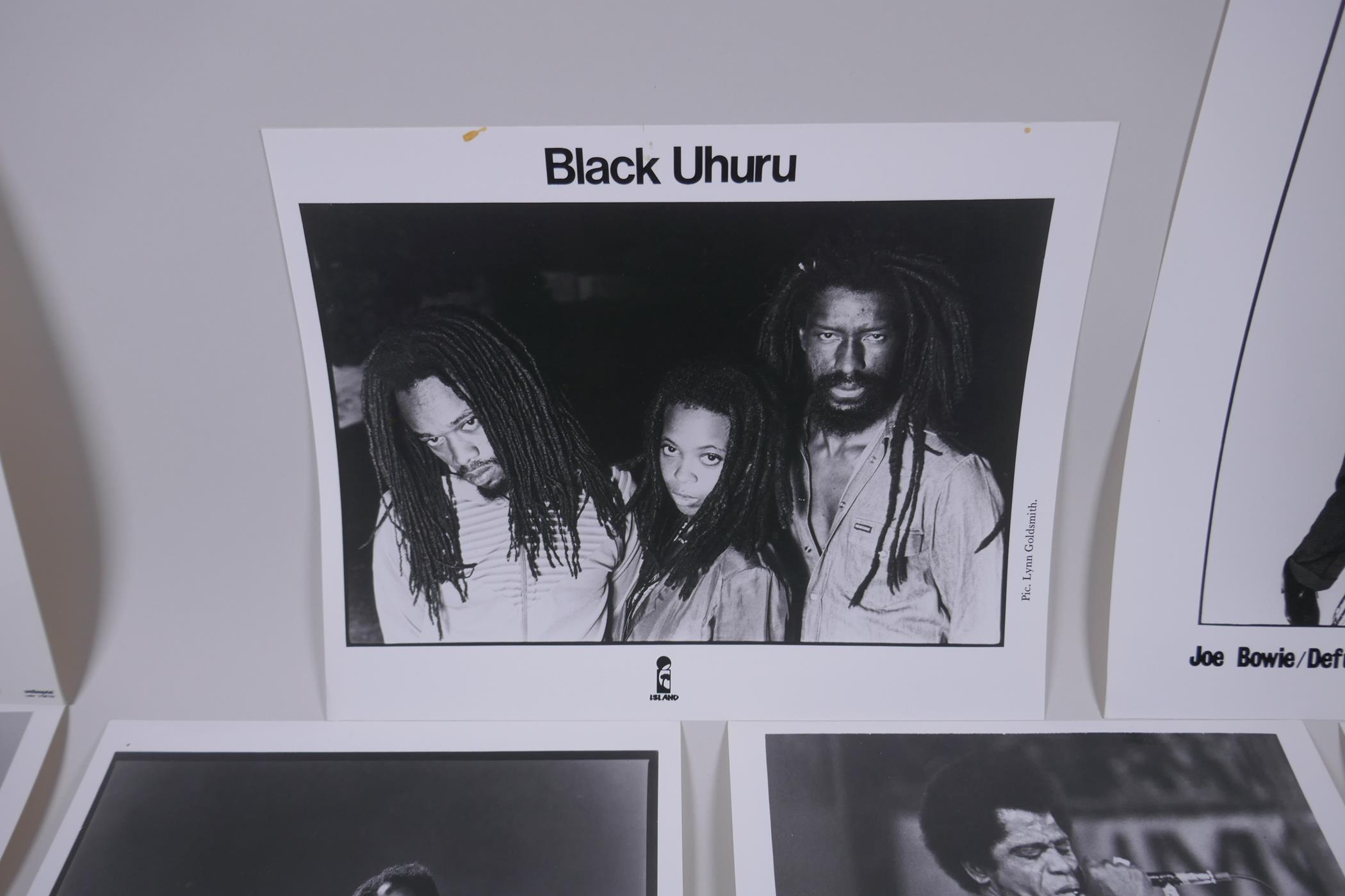 A quantity of black and white press and promotional photographs of black musicians including WAR, - Image 5 of 5
