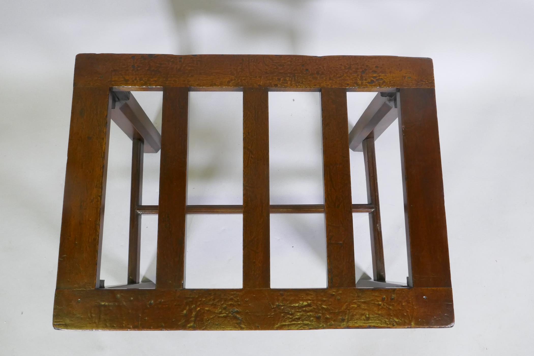 A mahogany luggage rack, 62 x 46cm, 46cm high - Image 3 of 3