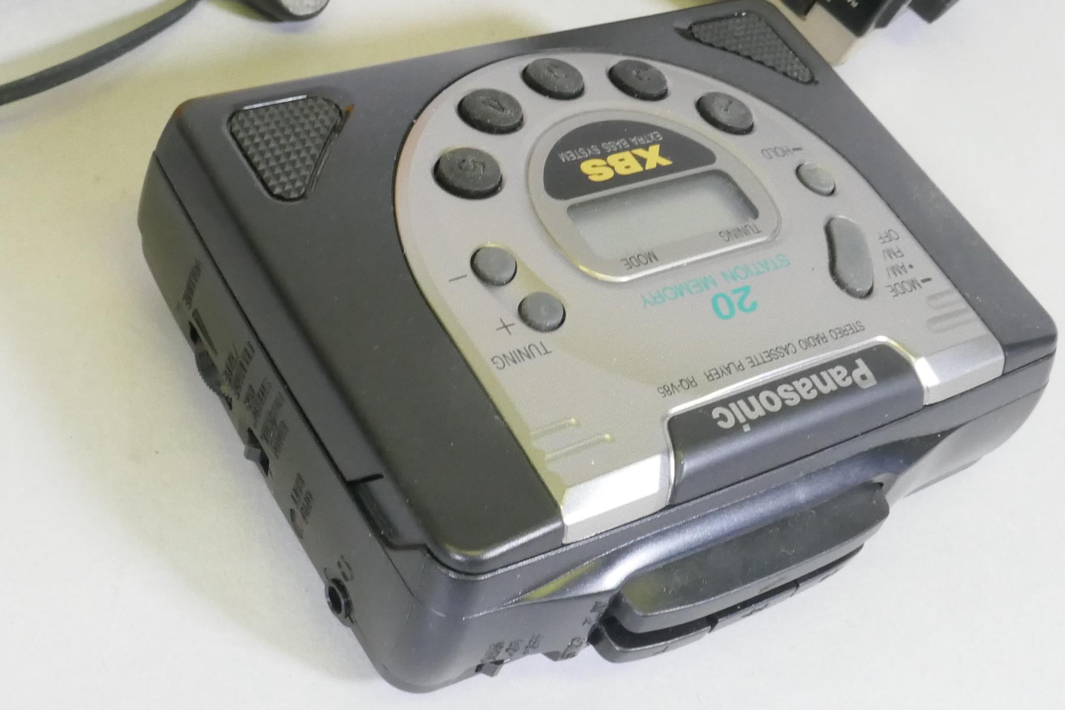 A Sony Walkman WM-F9 Stereo radio cassette player, and a Panasonic RQ-V85 Stereo radio cassette - Image 5 of 5