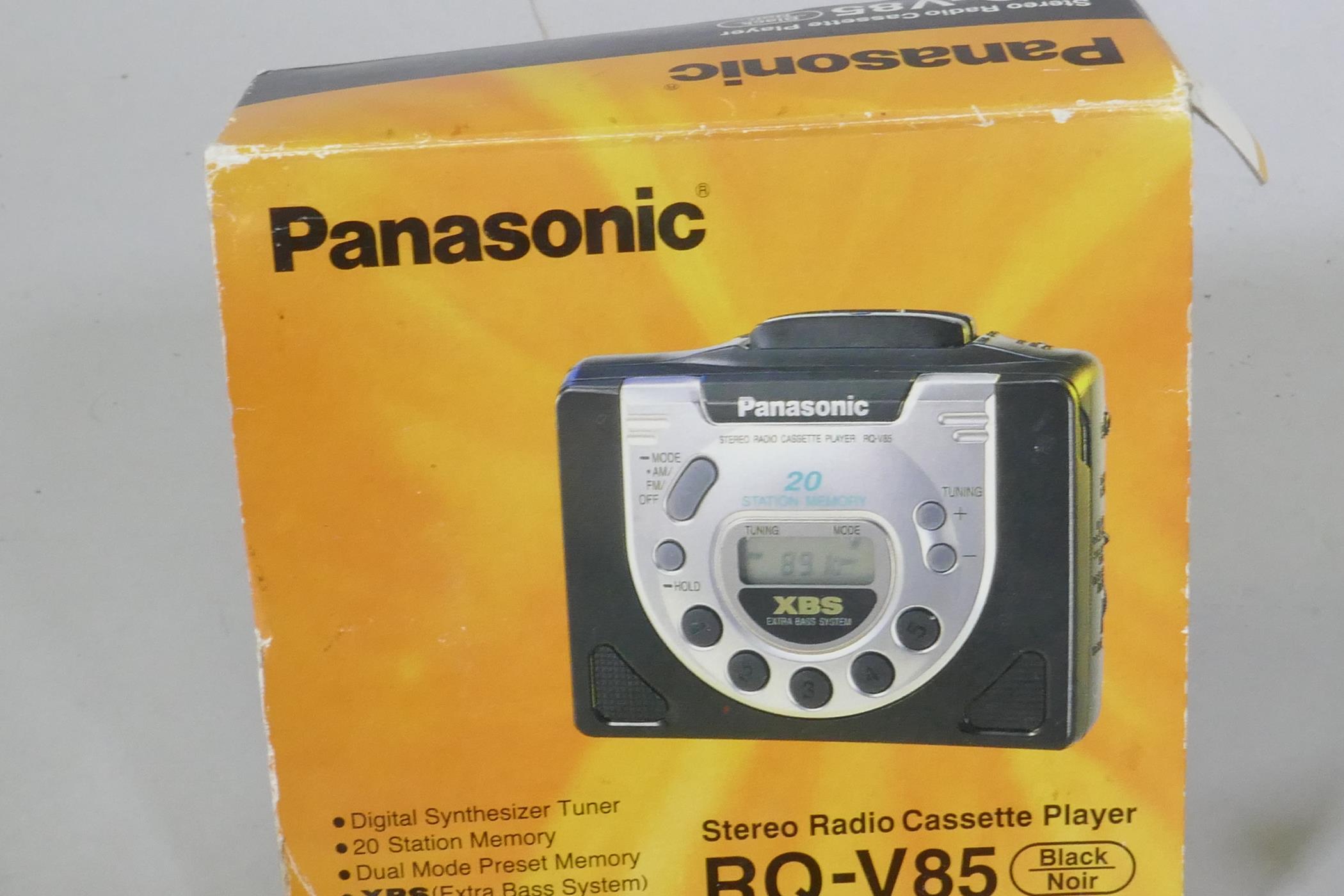 A Sony Walkman WM-F9 Stereo radio cassette player, and a Panasonic RQ-V85 Stereo radio cassette - Image 2 of 5