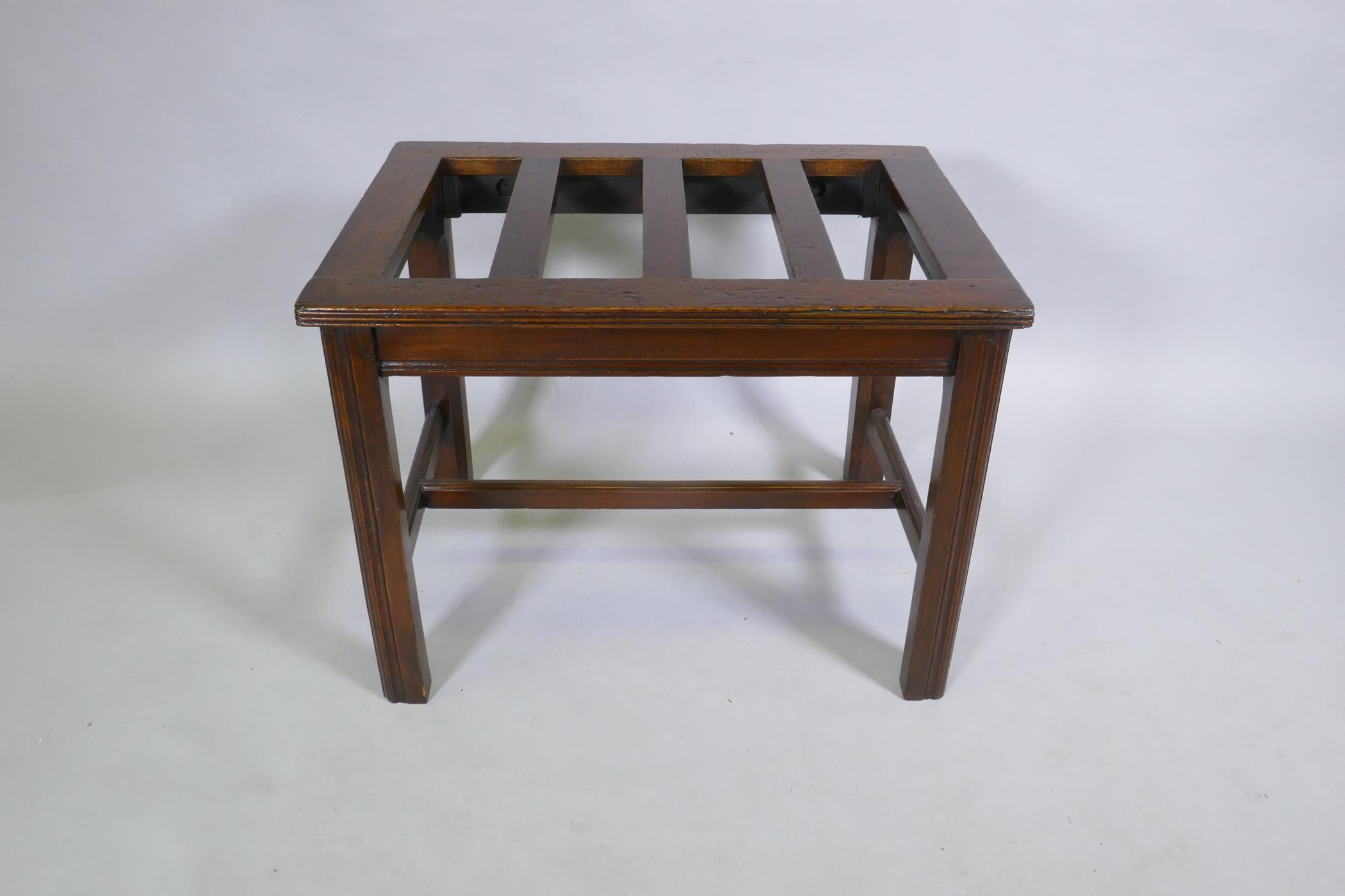 A mahogany luggage rack, 62 x 46cm, 46cm high - Image 2 of 3