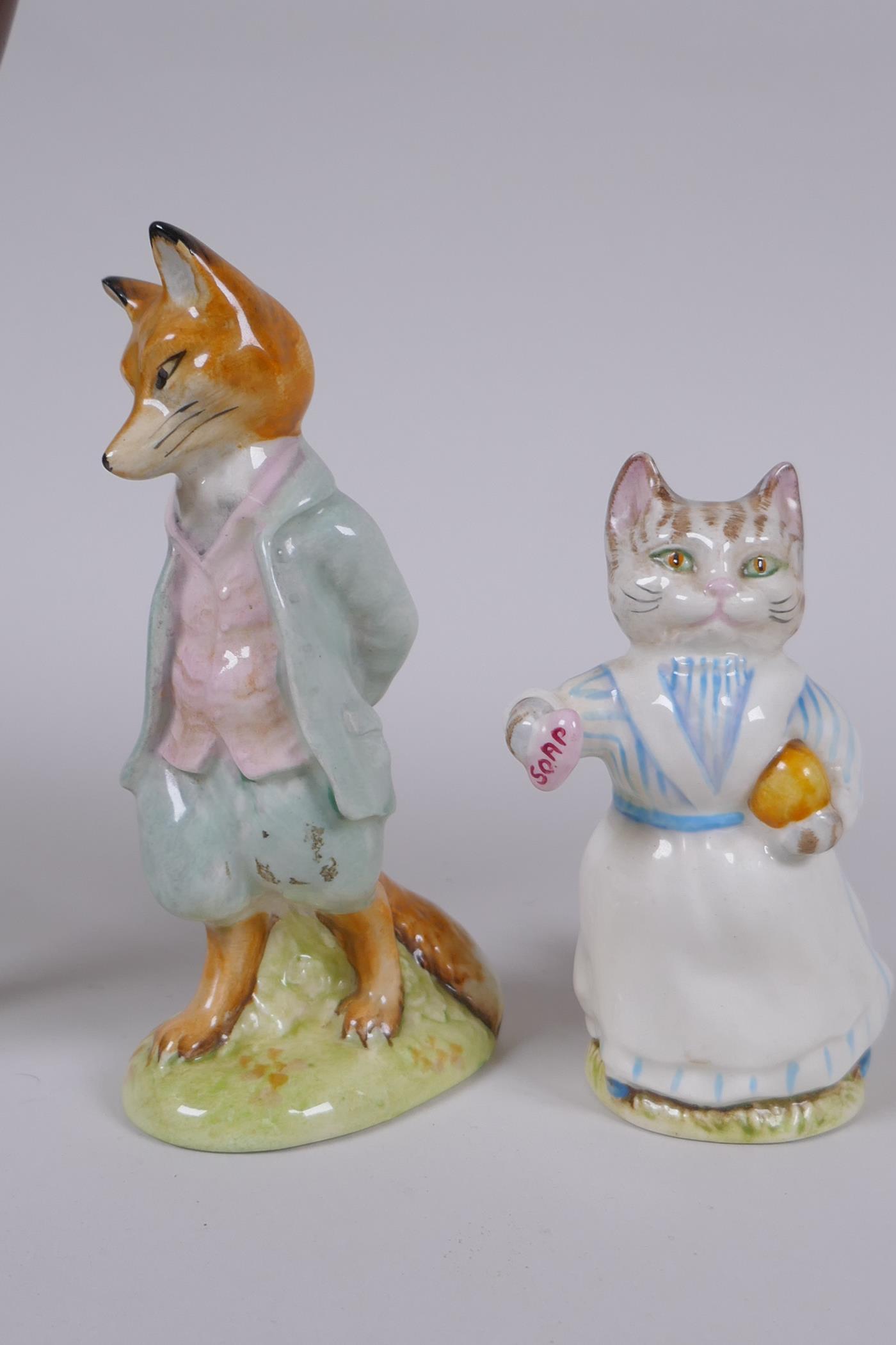 Two mid century Beswick Beatrix Potter figures, Tabitha Twitchet and Foxy Whiskered Gentleman, and a - Image 2 of 7