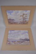 J. Mac-Conville, Loch-na-Keal, Mull, and Wester Ross, pair of watercolours, unframed, both 27 x 37cm