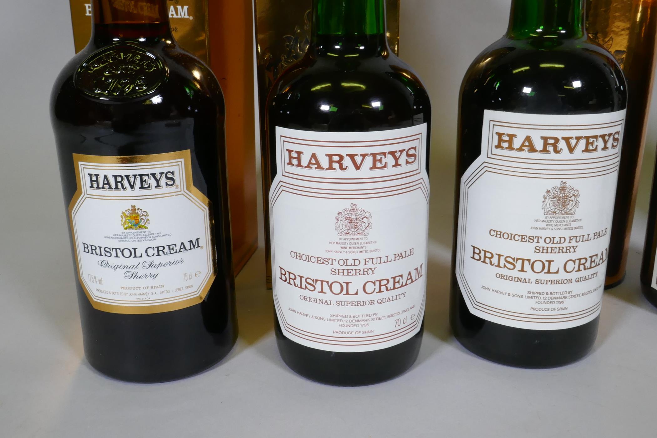 A box of 25 Embassy President Corona cigars, 3 bottles of Harveys Bristol Cream sherry, Vermouth, - Image 4 of 5