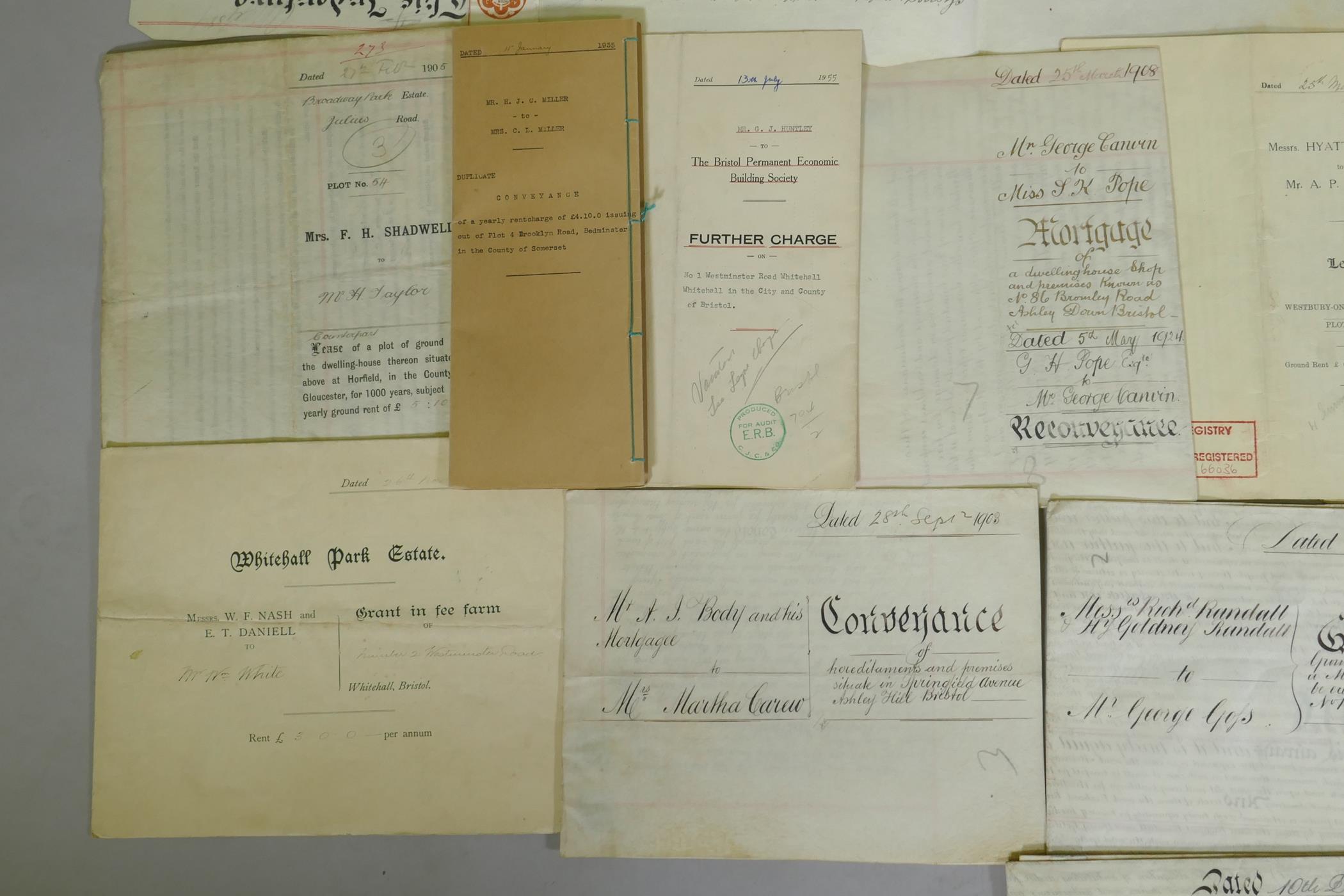 A quantity of assorted C19th and early C20th Deeds and Indentures, mortgage certificates etc - Image 4 of 7