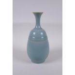 A Chinese Ru-ware style porcelain vase, 27cm high