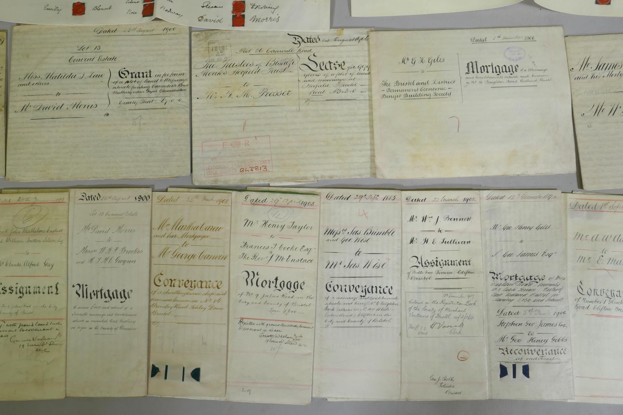 A quantity of assorted C19th and early C20th Deeds and Indentures, mortgage certificates etc - Image 5 of 6