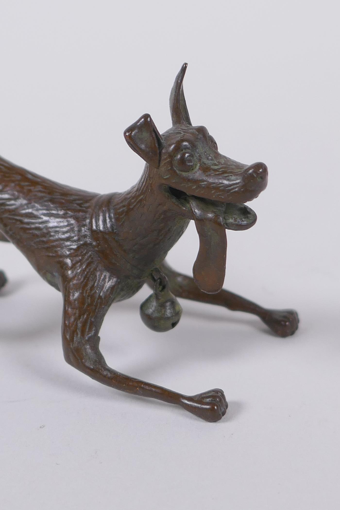 A bronzed metal figure of an enthusiastic dog, modelled after the Disney Pixar dog Dante from the - Image 2 of 4