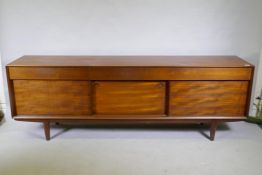 A mid century teak sideboard designed by John Herbert for A. Younger, 213 x 46cm, 72cm high