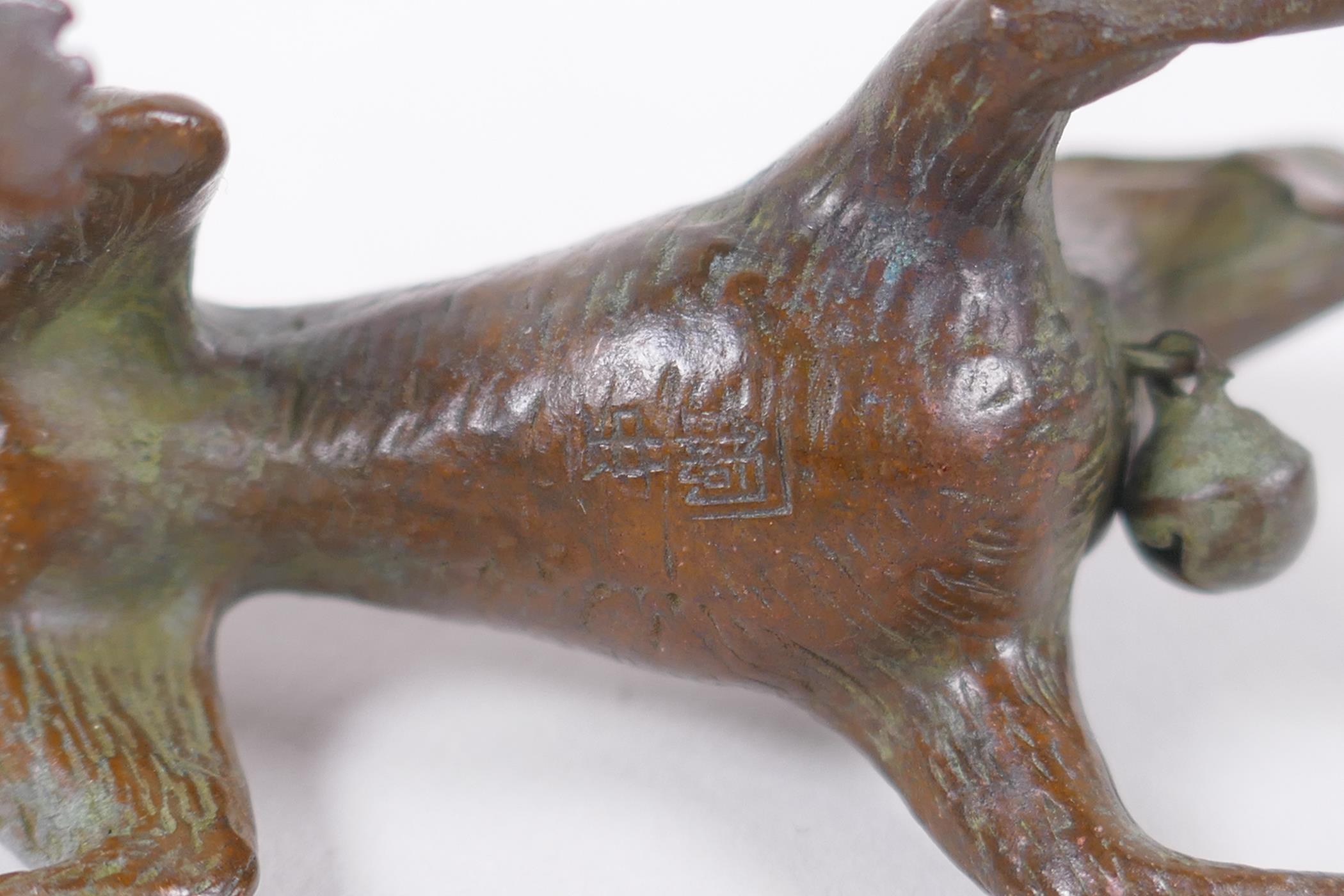 A bronzed metal figure of an enthusiastic dog, modelled after the Disney Pixar dog Dante from the - Image 4 of 4