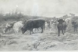After Rosa Bonheur, Cattle by a Stream, engraved by Chas. Mottram & L. Lowenstam, published 1877,