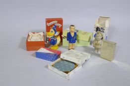 A Donald Duck novelty soap, Archie Andrews and PC49, all in original boxes, Yardley cologne and