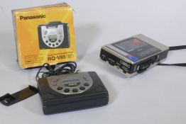 A Sony Walkman WM-F9 Stereo radio cassette player, and a Panasonic RQ-V85 Stereo radio cassette