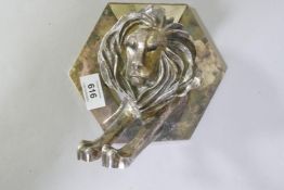 A silver plated bronze Cannes Lions 2013 award for X-Box Halo 4, bears Arthus Bertrand maker's label