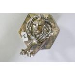 A silver plated bronze Cannes Lions 2013 award for X-Box Halo 4, bears Arthus Bertrand maker's label
