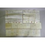 A quantity of assorted C19th and early C20th Deeds and Indentures, mortgage certificates etc