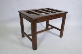 A mahogany luggage rack, 62 x 46cm, 46cm high