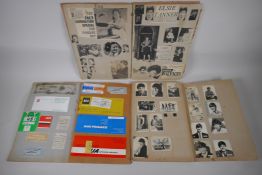 Three 1960s scrap books, with contents relating to The Beatles, Coronation Street, Mexico 68