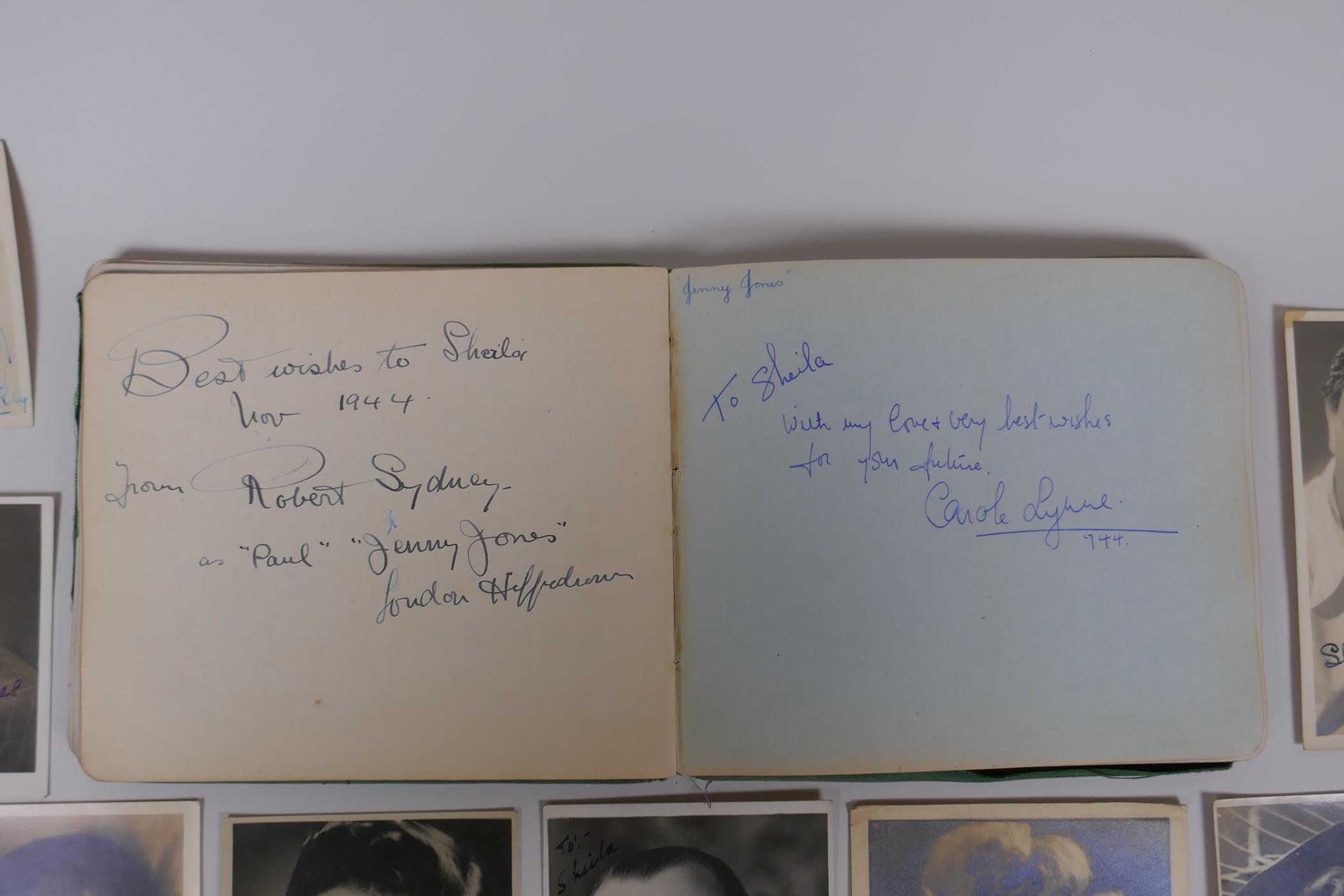 A 1940s/50s autograph album relating to the Jenny Jones West End musical, with autographs and signed - Image 7 of 9