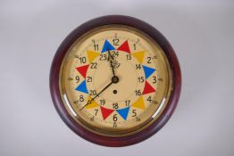 An RAF style fusee sector clock, 33cm diameter