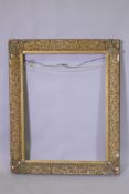 A C19th giltwood and composition picture frame, AF, rebate 71 x 92cm, originally with previous lot