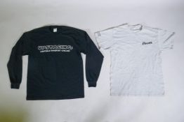 A Police 'Swat' 2007-08 tour crew T-shirt, and a Sting 2011 'Back to Bass' long sleeve crew T-shirt