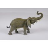 A Vienna style cold painted bronze elephant, 33cm long