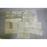 A quantity of assorted C19th and early C20th Deeds and Indentures, mortgage certificates etc