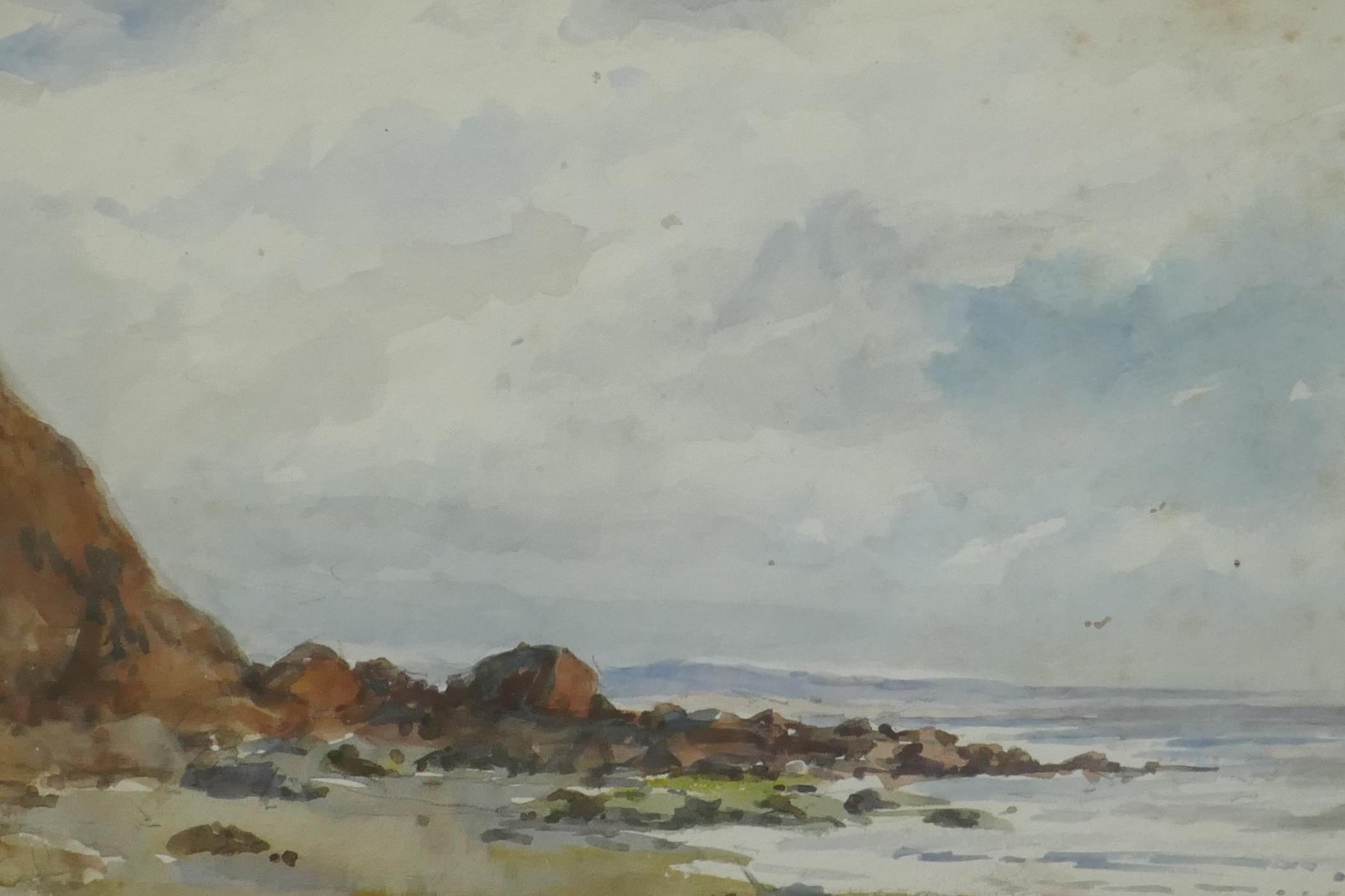 P. Rendell, landscape with heathland, watercolour, signed, 53 x 37cm, and another, coastal scene, - Image 3 of 4