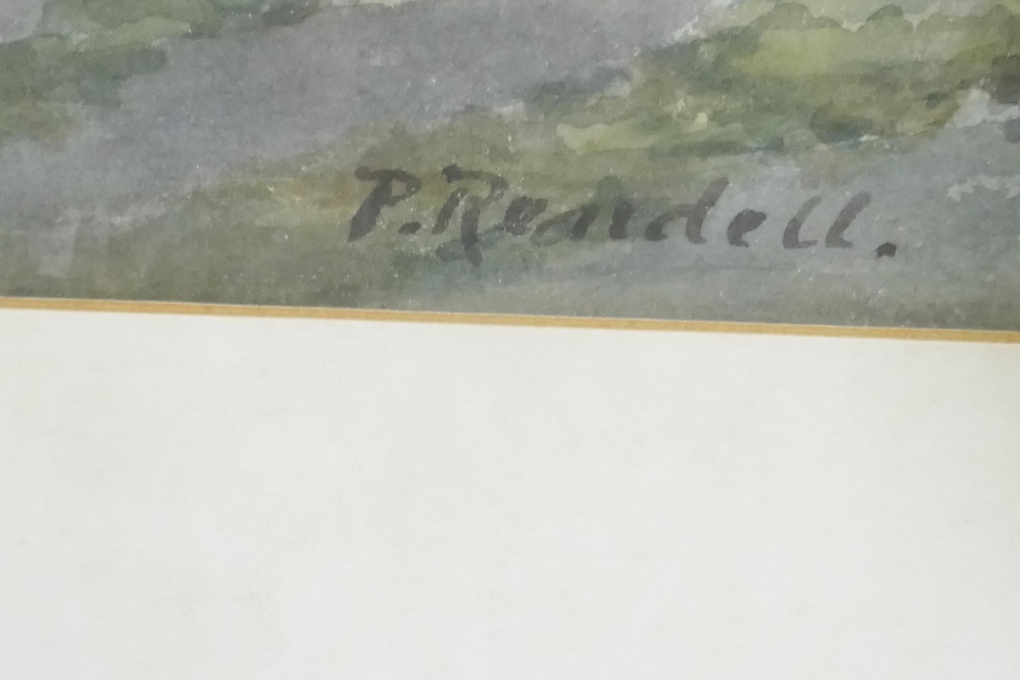 P. Rendell, landscape with heathland, watercolour, signed, 53 x 37cm, and another, coastal scene, - Image 2 of 4