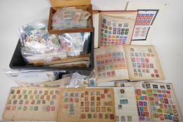 A quantity of British C19th and C20th postage stamps in albums, loose and full heets, and a large