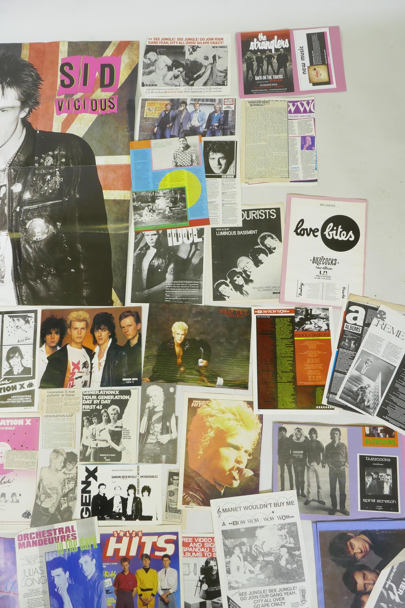 A quantity of punk ephemera to include press photos, flyers, zines, badges etc, including Buzzcocks, - Image 7 of 7
