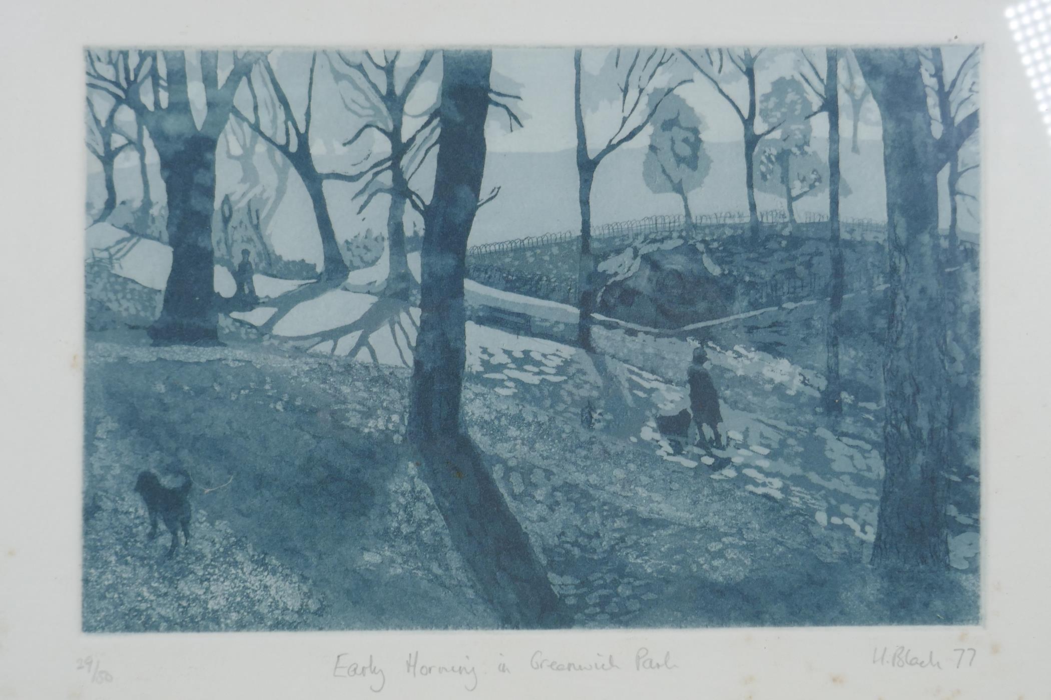 Maureen Black, (British, b.1923), Early Morning in Greenwich Park, (19)77, limited edition - Image 2 of 6