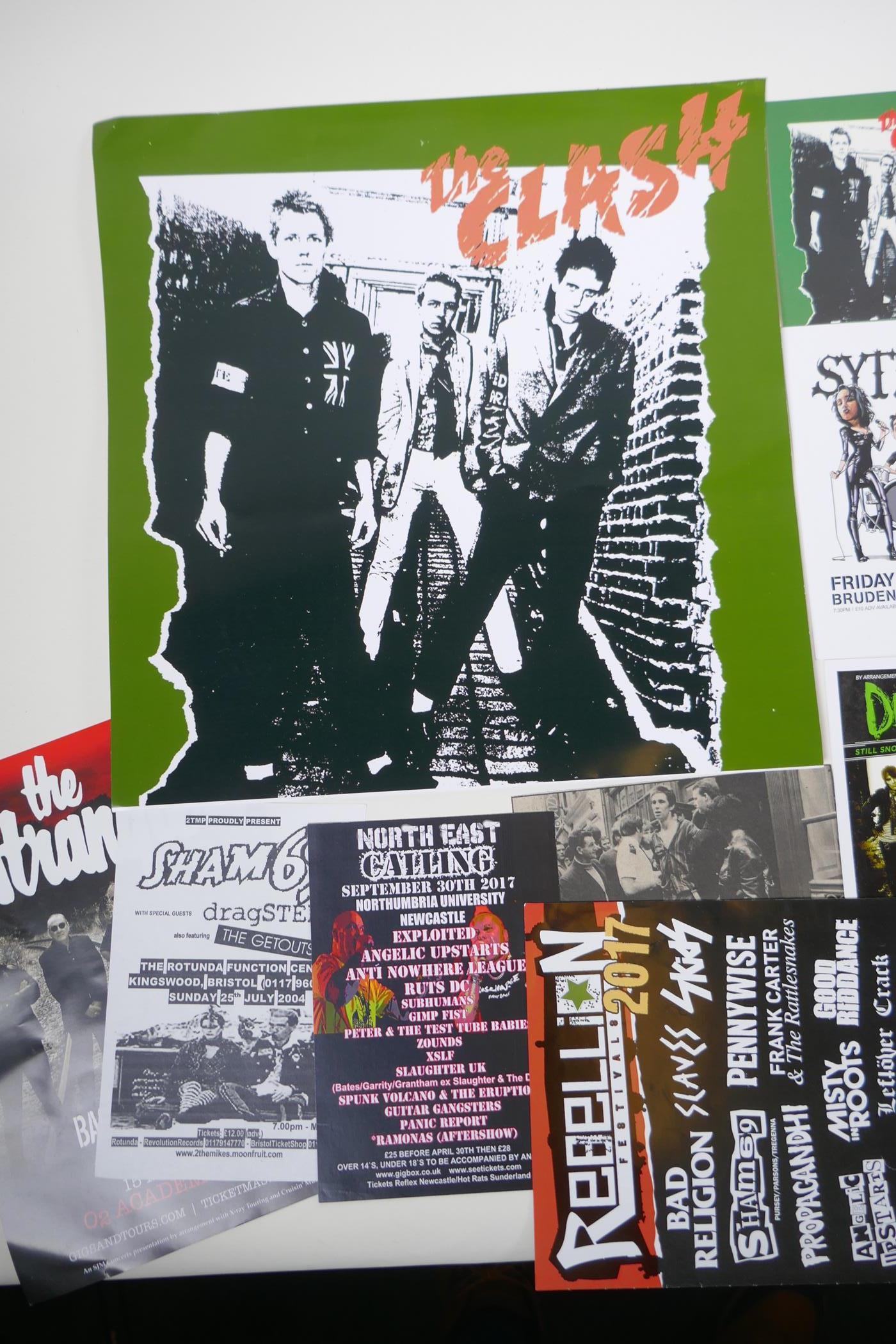 A quantity of punk ephemera to include shop display signs, stickers, flyers, press photos, newspaper - Image 2 of 5