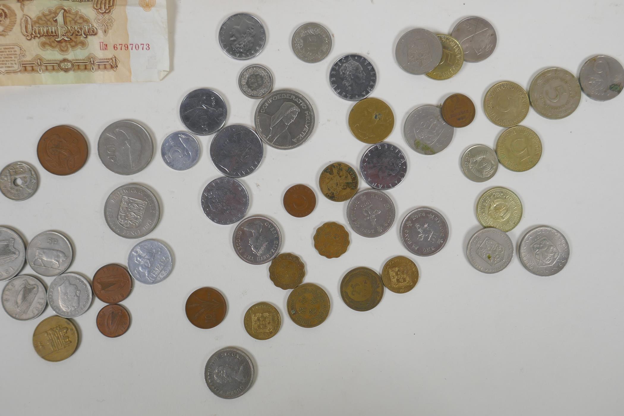 A quantity of vintage world coinage and bank notes, including pre-Euro - Image 6 of 7