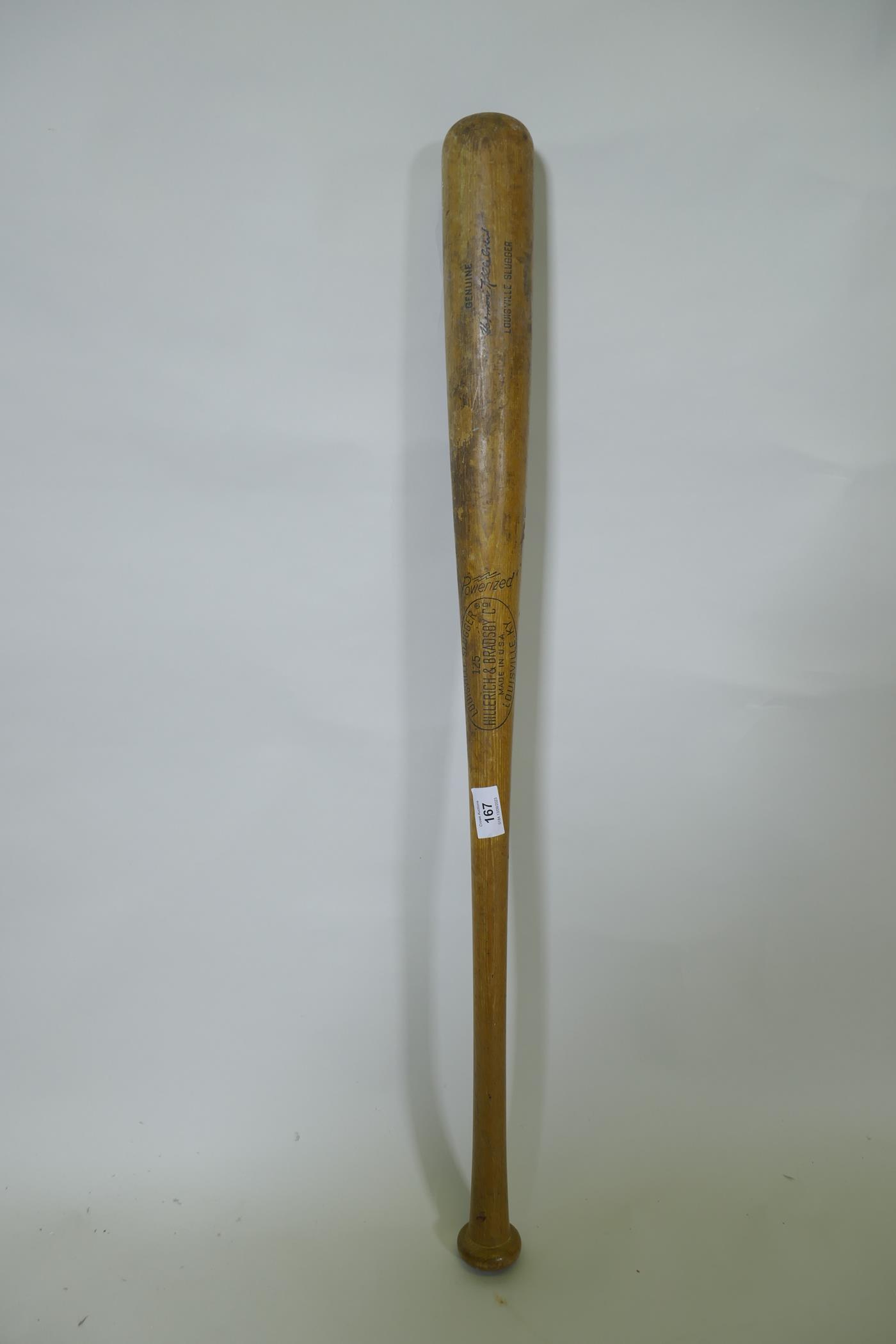 A genuine 'Louisville Slugger' baseball bat, No 125, Hillerich and Bradsby Co, Louisville, KY - Image 2 of 4